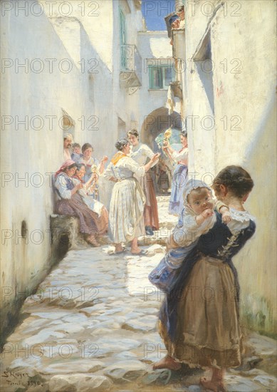 A Street in Torello, Italy, 1890. Creator: Peder Severin Kroyer.