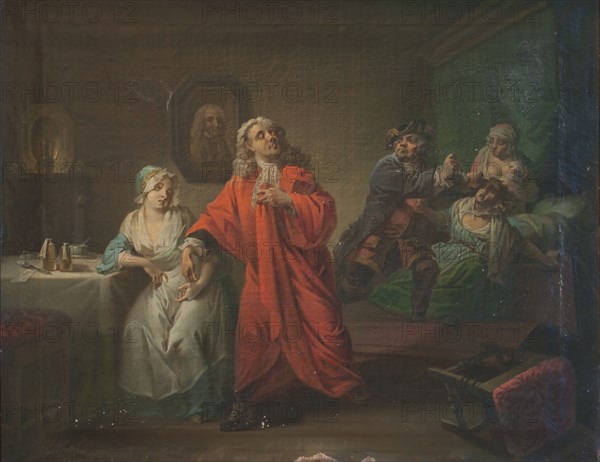 The Maternity Ward, Act III, Scene 6; Holberg Gallery, 1810. Creator: Christian August Lorentzen.