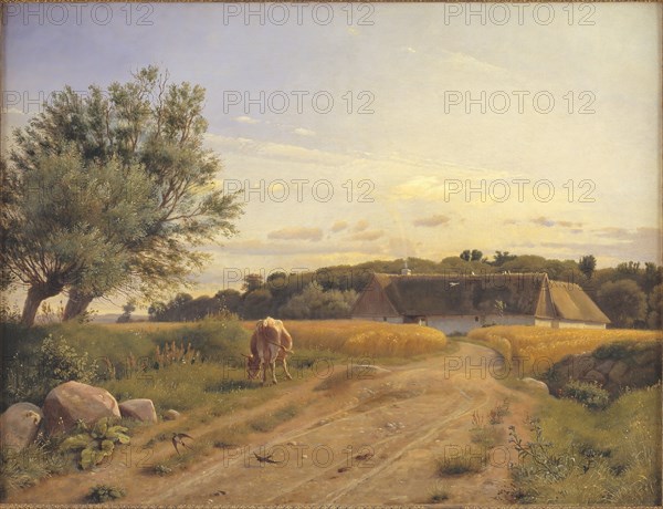 A Croft at Lodskov near Vognserup Manor, Zealand, 1847. Creator: Johan Thomas Lundbye.