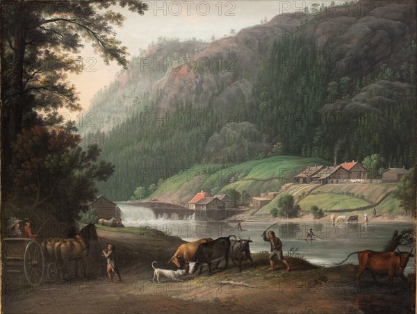 Tistedalen at Frederikshald in Norway, 1788. Creator: Erik Pauelsen.