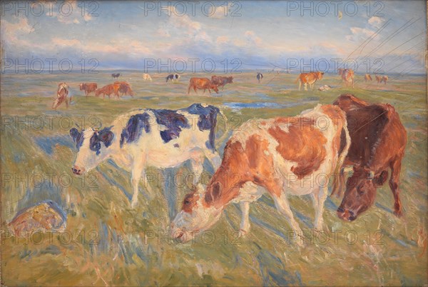 Grazing Cows on the Island of Saltholm, 1892. Creator: Theodor Esbern Philipsen.