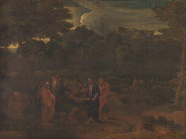 The Healing of the Two Blind Men at Jericho, 1600-1699. Creator: Nicolas Poussin.