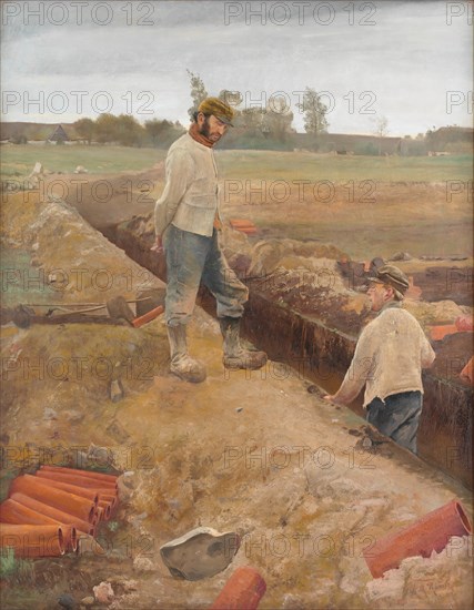 Drain Diggers, 1885. Creator: Laurits Andersen Ring.