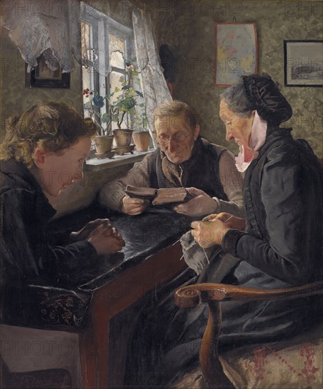 The Grandparents' Sunday, 1898. Creator: Laurits Andersen Ring.