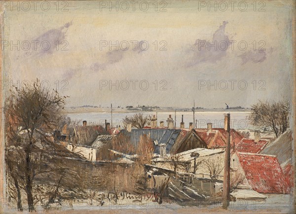 View from Roskilde towards the Fiord, 1915. Creator: Laurits Andersen Ring.