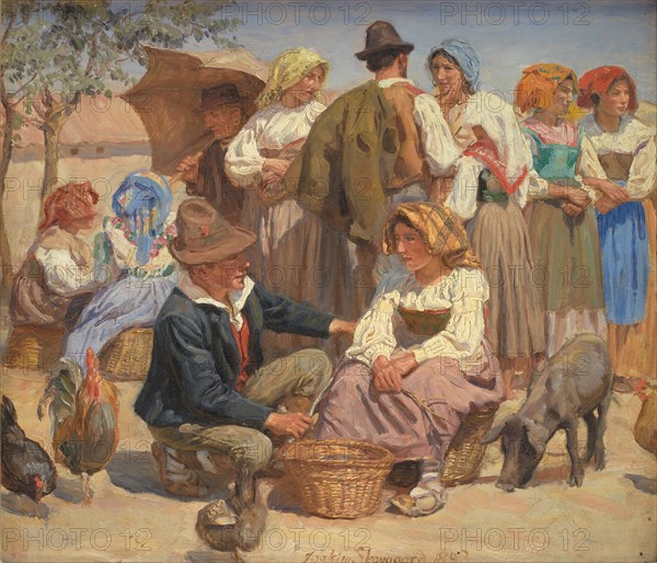 Market in Sora, 1893. Creator: Joakim Skovgaard.