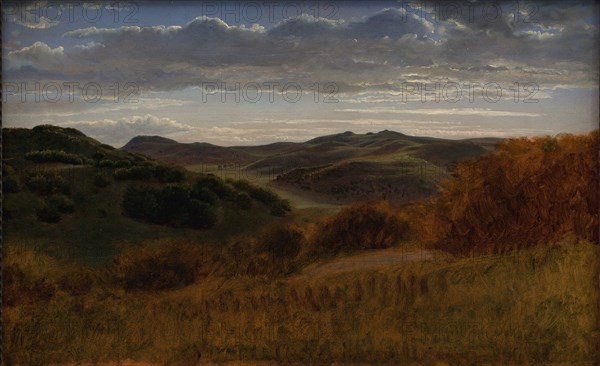 Hills behind the Moen Cliff, 1847-1851. Creator: Peter Christian Thamsen Skovgaard.