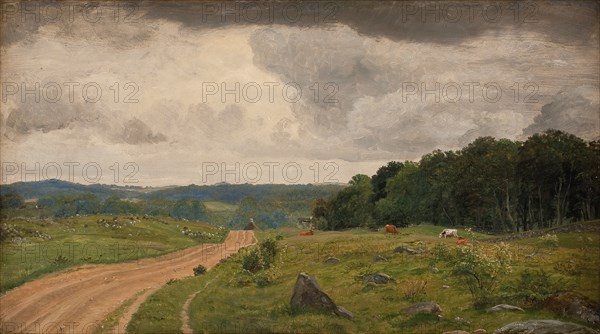 Landscape at Kongens Moller, Sealand. Afternoon Light;View from the Region around Kongens Moller. Af Creator: Peter Christian Thamsen Skovgaard.