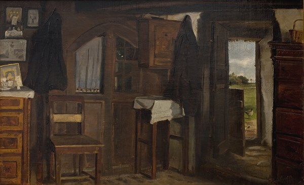 Interior from a farmhouse, 1903. Creator: Hans Smidth.