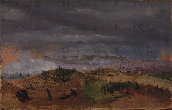 The Battle of Isted 25 July 1850. Study, 1850. Creator: Jorgen Sonne.