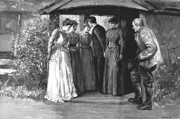 '"Tess of the D'Urbervilles", By Thomas Hardy; "As he passed them he kissed them in succes...', 1891 Creator: Hubert von Herkomer.