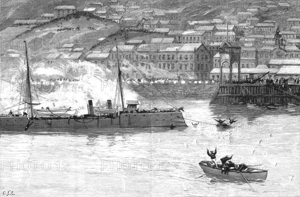 '' The Civil War in Chili, Paying off an Old Score on the "Almirante Lynch"', 1891. Creator: Unknown.