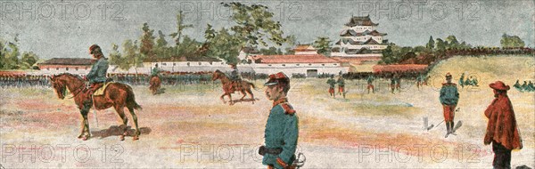 'The Manoeuvres of the Japanese Army before His Majesty the Mikado; Review on the Drill...', 1891. Creator: Unknown.