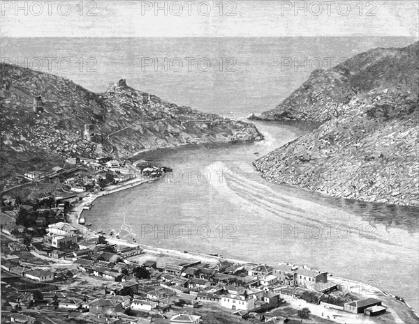 '' The Town and Harbour of Balaklava,in the thirty seventh year anniversary of the battle.', 1891. Creator: Unknown.