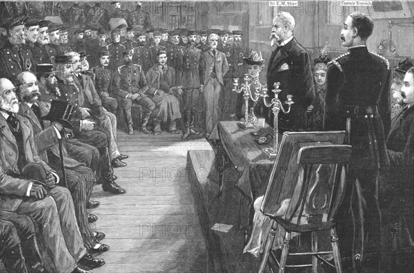 'The Presentation to Sir Eyre Massey Shaw, on the Occasion of his Retirement, by the...', 1891. Creator: Unknown.