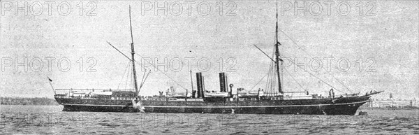 'The Royal Mail Steamer," Moselle," which struck on a reef near Colon and became a Total..., 1891. Creator: Unknown.