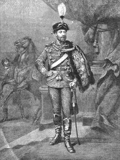 ''H.R.H. The Prince of Wales as Honorary Colonel of the Blucher (Fifth Prussian) Hussars', 1891. Creator: Unknown.