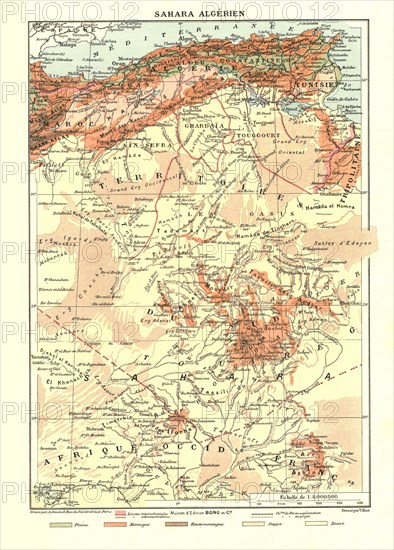 ''Relief Map of Sahara Algerien', 1914. Creator: Unknown.