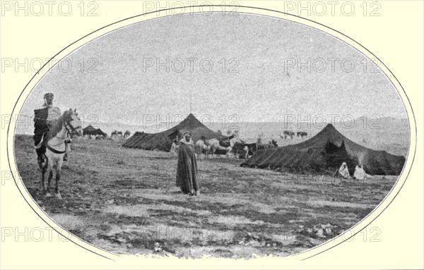 ''Un campement de nomades sur les Hauts Plateaux; Afrique du nord', 1914. Creator: Jules Gervais-Courtellemont.