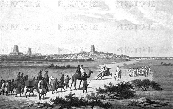 ''Entrée de Barth a Tombouctou le septembre 1853; L'Ouest Africain', 1914. Creator: Johann Martin Bernatz.