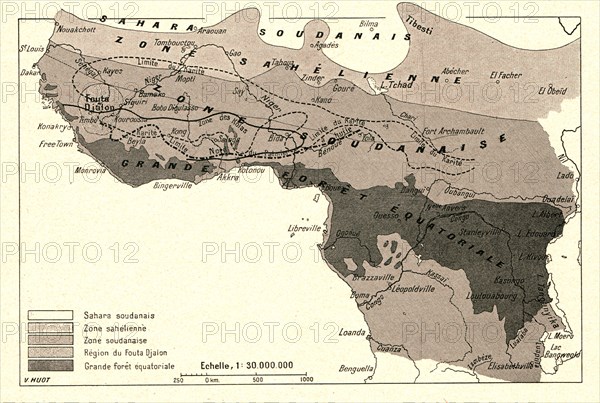 ''Zones de vegetation; L'Ouest Africain', 1914. Creator: Unknown.