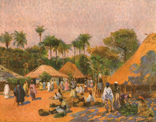 ''Le marche indigene de Konakry. D'apres le tableau de Laurent Gsell; L'Ouest Africain', 1914. Creator: Unknown.