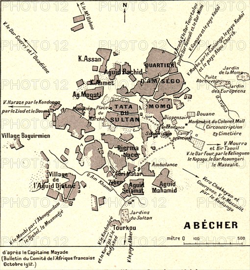 ''Un plan de grande ville soudanaise: Abecher; L'Ouest Africain', 1914. Creator: Unknown.