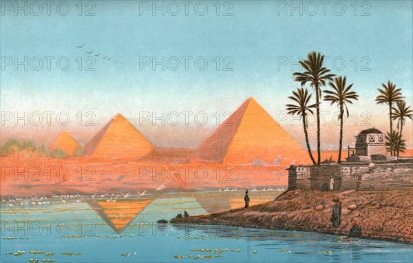 ''Les pyramides de Gizeh; Le Nord-Est Africain', 1914. Creator: Unknown.