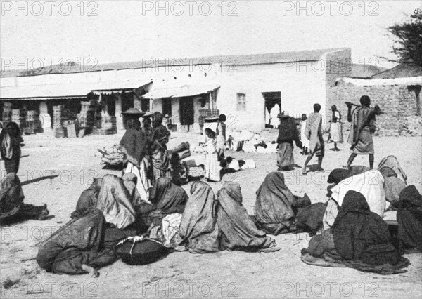 ''Un coin du marche indigene de Magdala; Le Nord-Est Africain', 1914. Creator: Unknown.