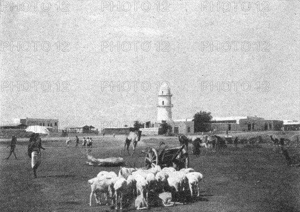''Place principale du village indigene de Djibouti; Le Nord-Est Africain', 1914. Creator: Unknown.