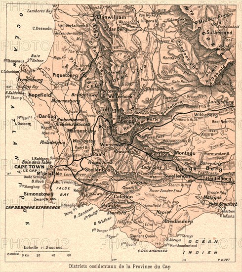 'Districts occidentaux de la Province du Cap; Afrique Australe', 1914. ''Districts occident..., 1914 Creator: Unknown.