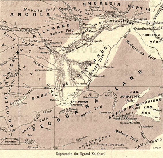 ''Depressoin du Ngami Kalahari; Afrique Australe', 1914. Creator: Unknown.