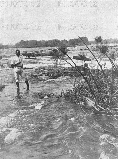 ''Rapides du Zambeze en amont des chutes Victoria; Afrique Australe', 1914. Creator: Unknown.