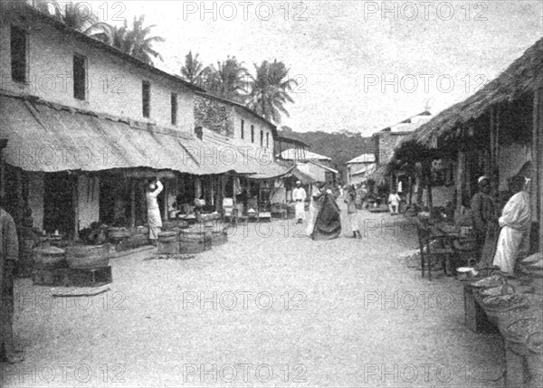 ''La rue commercante de Pangani; Afrique Australe', 1914. Creator: Unknown.