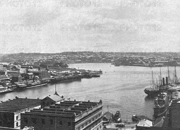 ''Sydney. Les quais circulaires; Les Terres Du Pacifique', 1914. Creator: Unknown.