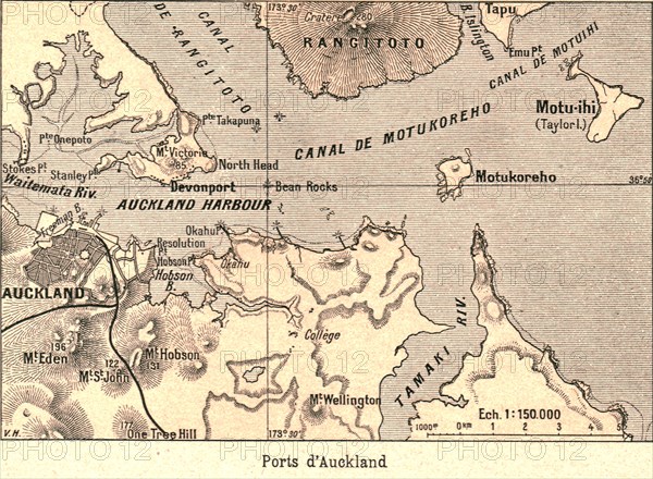 ''Ports d'Auckland; Les Terres Du Pacifique', 1914. Creator: Unknown.
