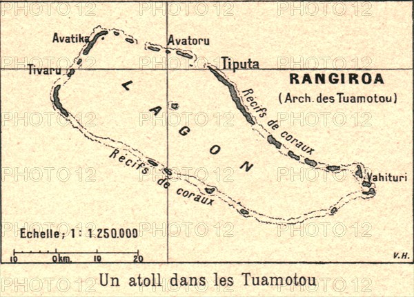 ''Un atoll dans les Tuamotou; Les Terres Du Pacifique', 1914. Creator: Unknown.