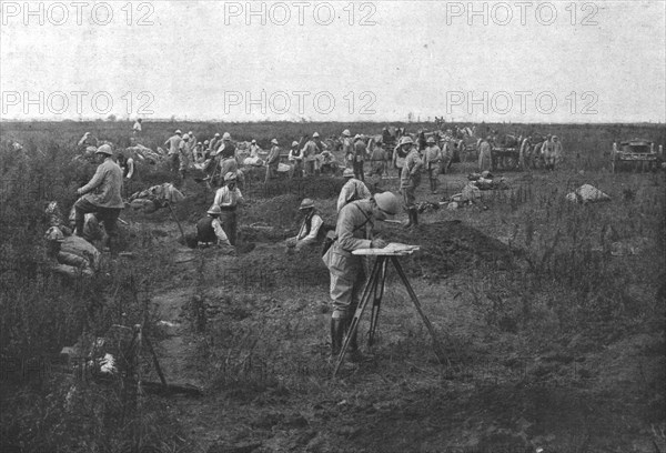 'L'offensive de la Somme: L'avance de la grosse artillerie', 1916. Creator: Unknown.