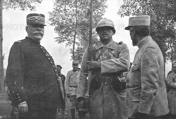 'Les heros de la Somme; un "heros du fortin de Beausejour" Mathieu Jouy', 1916 Creator: Unknown.