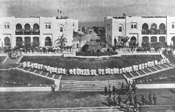 'Le quatorze juillet a Rabat - Remise de decorations par le general Lyautey', 1916. Creator: Unknown.