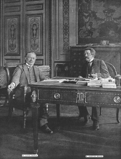 'Les deux Grands Collaborateurs; M Lloyd George et M Aristide Briand', 1916. Creator: Jean Clair-Guyot.