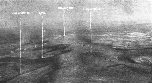 'Thiaumont; Deux aspects du champ de bataille de Thiaumont', 1916. Creator: Unknown.