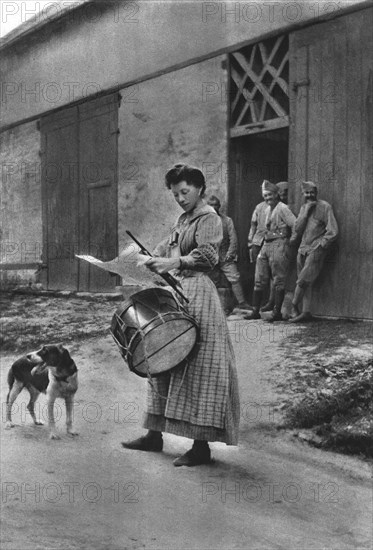 'La garde champetre; Derriere le front de la Somme, a Hangest-en-Santerre', 1916. Creator: Unknown.