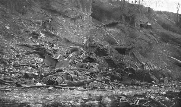 'La Bataille de la Somme; Un chemin creux a la lisiere du Bois de Hem apres les combats', 1916. Creator: Unknown.