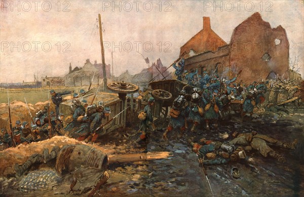 ''L'Assaut de Vermelles', 1914. Creator: Georges Bertin Scott.