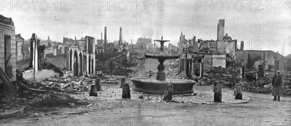 'Nos regions Devastees; Les ruines de Sermaize-les Bains', 1914. Creator: Unknown.