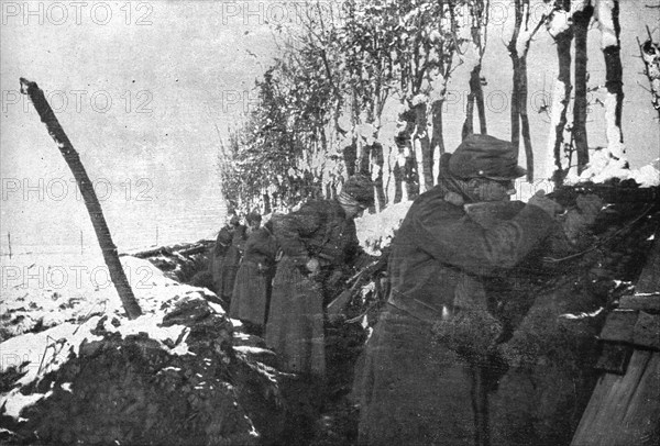 ''Dans La Tranchee; Un petit poste avance dans le Pas-de-Calais', 1915. Creator: Unknown.