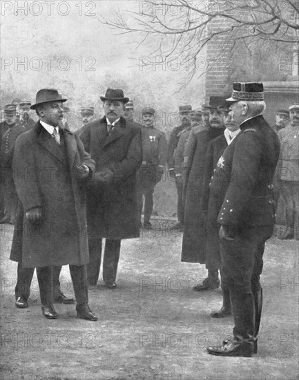 'La Medaille Militaire de Joffre; Le President felicite le chef de nos armees', 1914. Creator: Unknown.