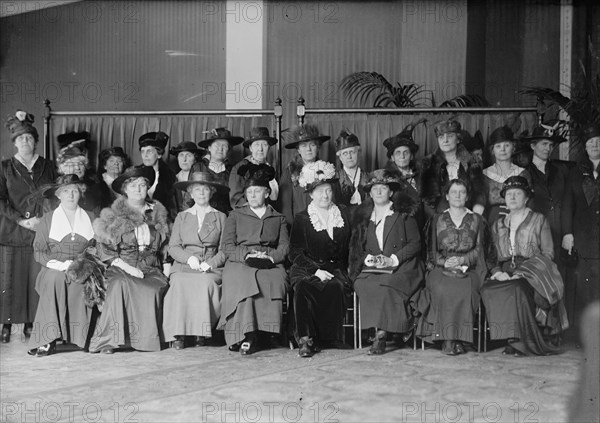 National League For Women's Service - Seated: Mrs. Ira Kip, East Orange, Nj; Mrs. Edward..., 1917. Creator: Harris & Ewing.