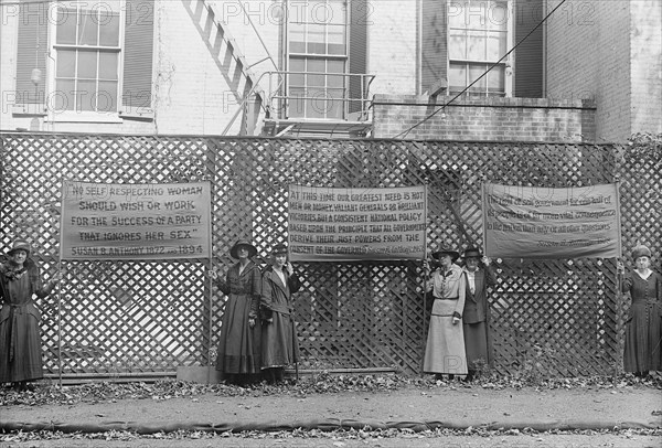 Woman Suffrage - Pickets, 1917. Creator: Harris & Ewing.